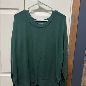 Athleta Forest Green Crew Neck Top